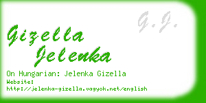 gizella jelenka business card